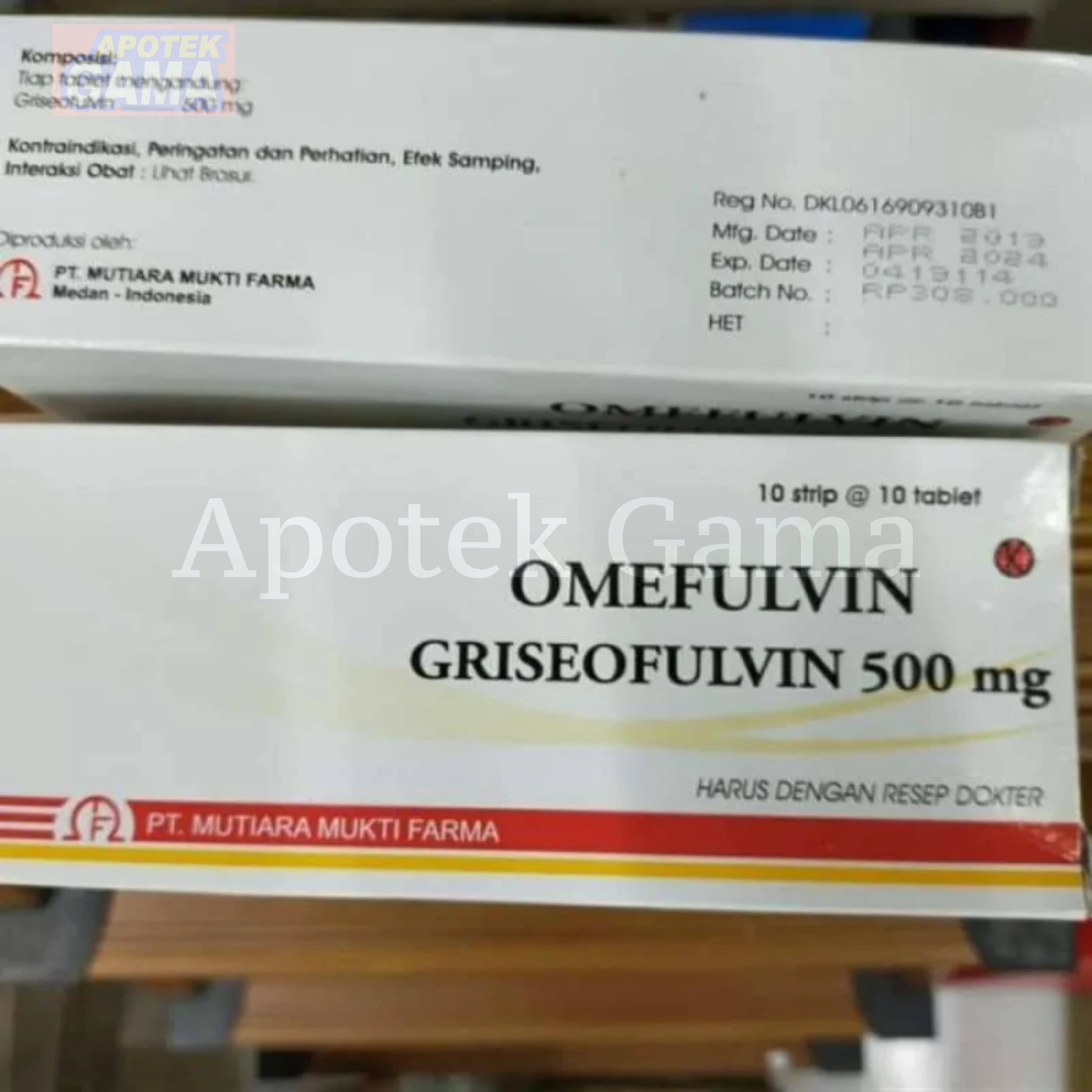 OMEFULVIN 500 MG TAB