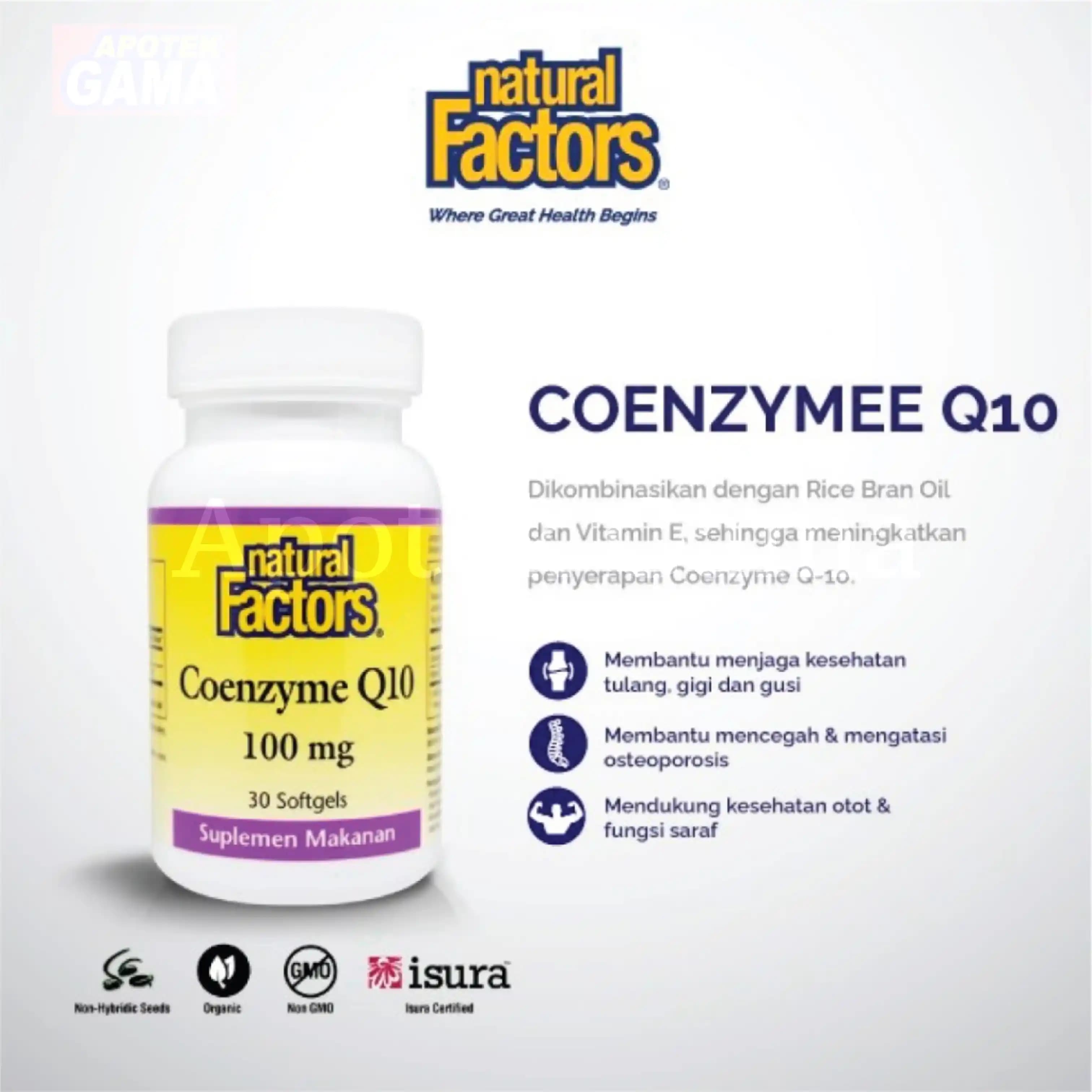 NATURAL FACTORS COENZYME Q10 30S