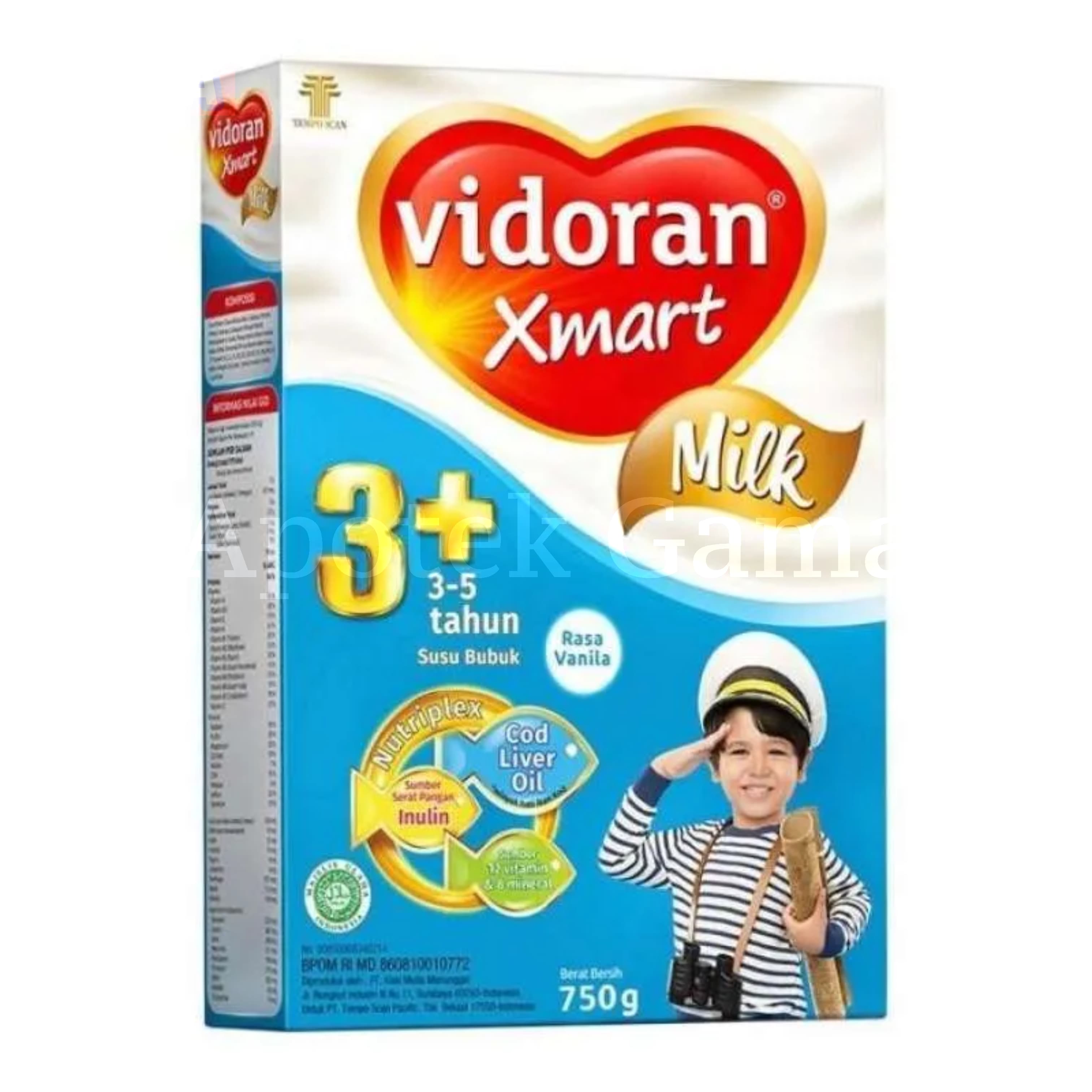 VIDORAN XMART 3+ NUTRIPLEX VANILA/725GR