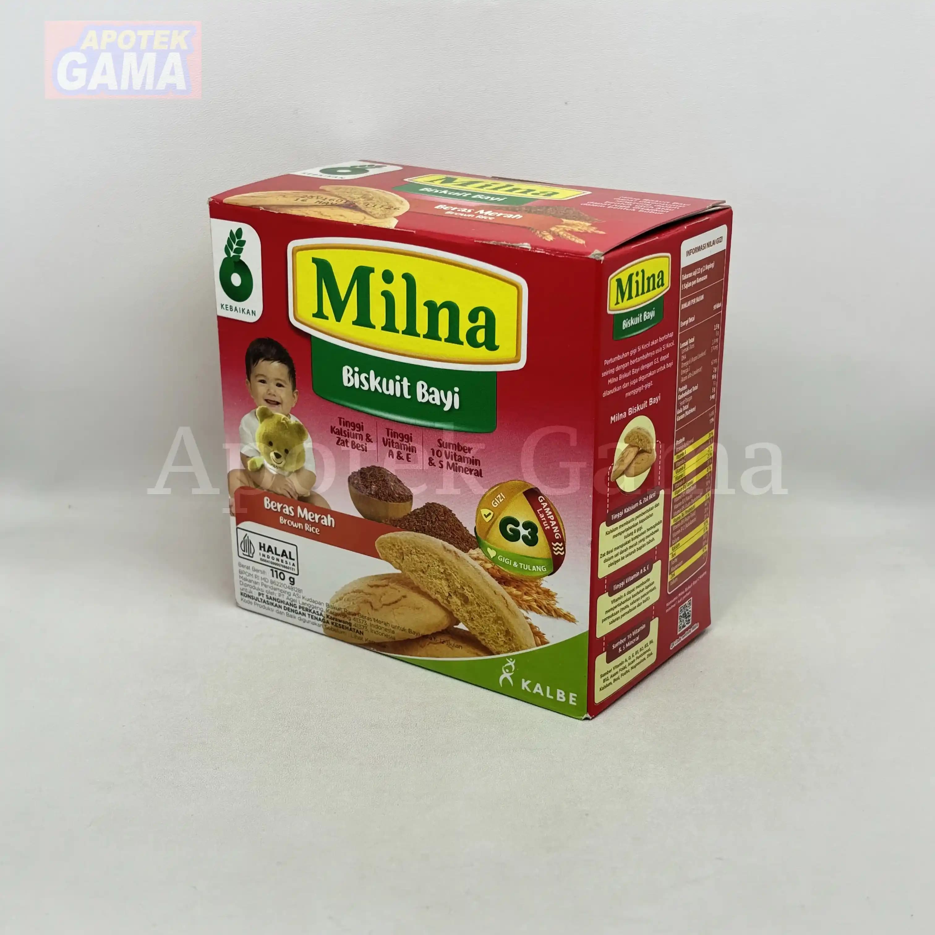 MILNA BISKUIT BAYI 6+ BERAS MERAH 130 GR 4