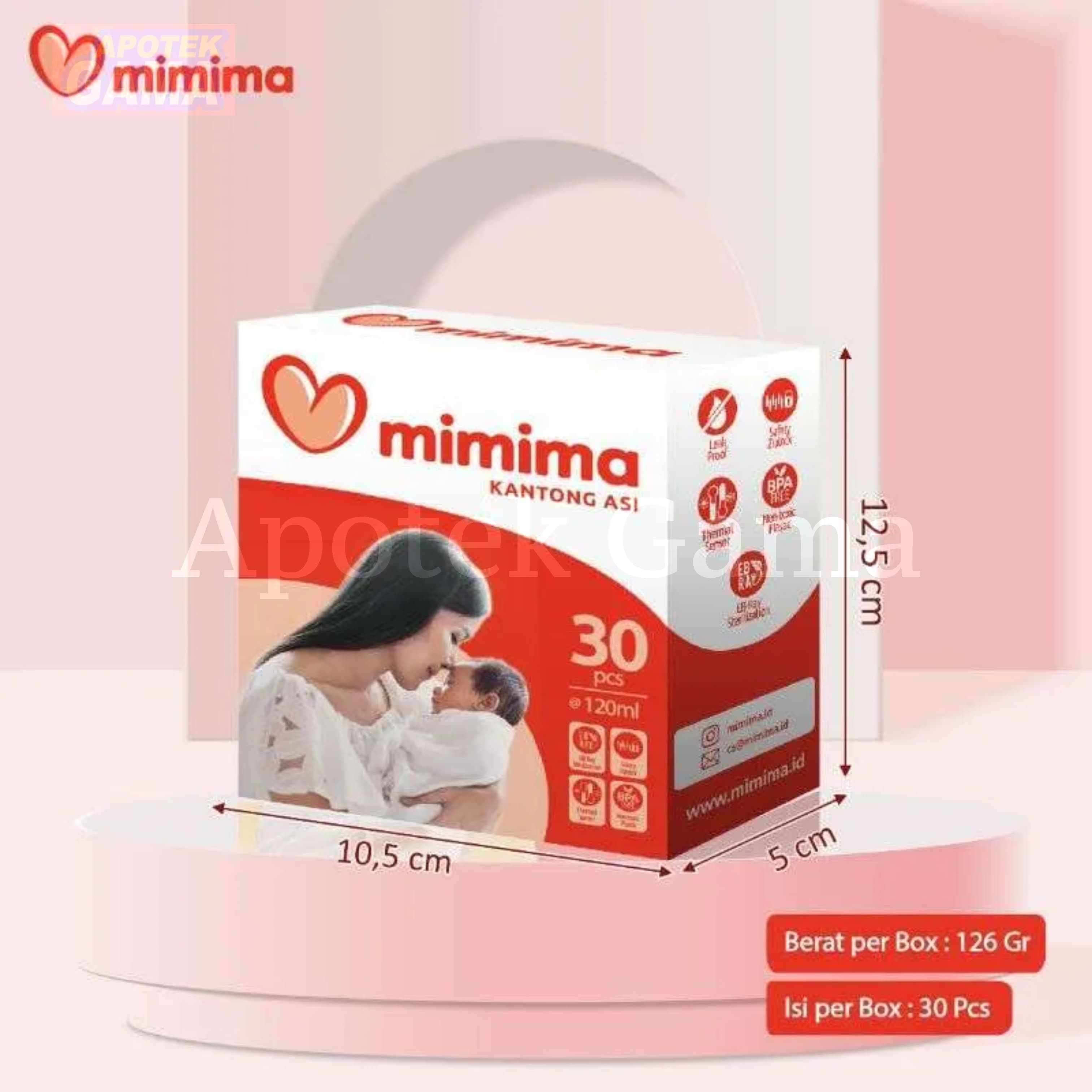 MIMIMA KANTONG ASI 30PCS 120ML