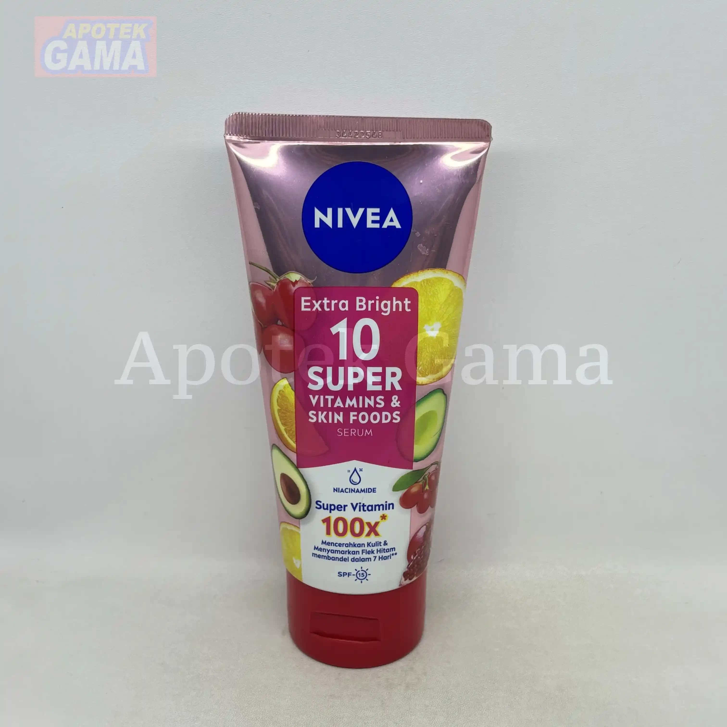 NIVEA EXTRA BRIGHT SUPER VITAMINS & SKIN FOODS SERUM 180ML