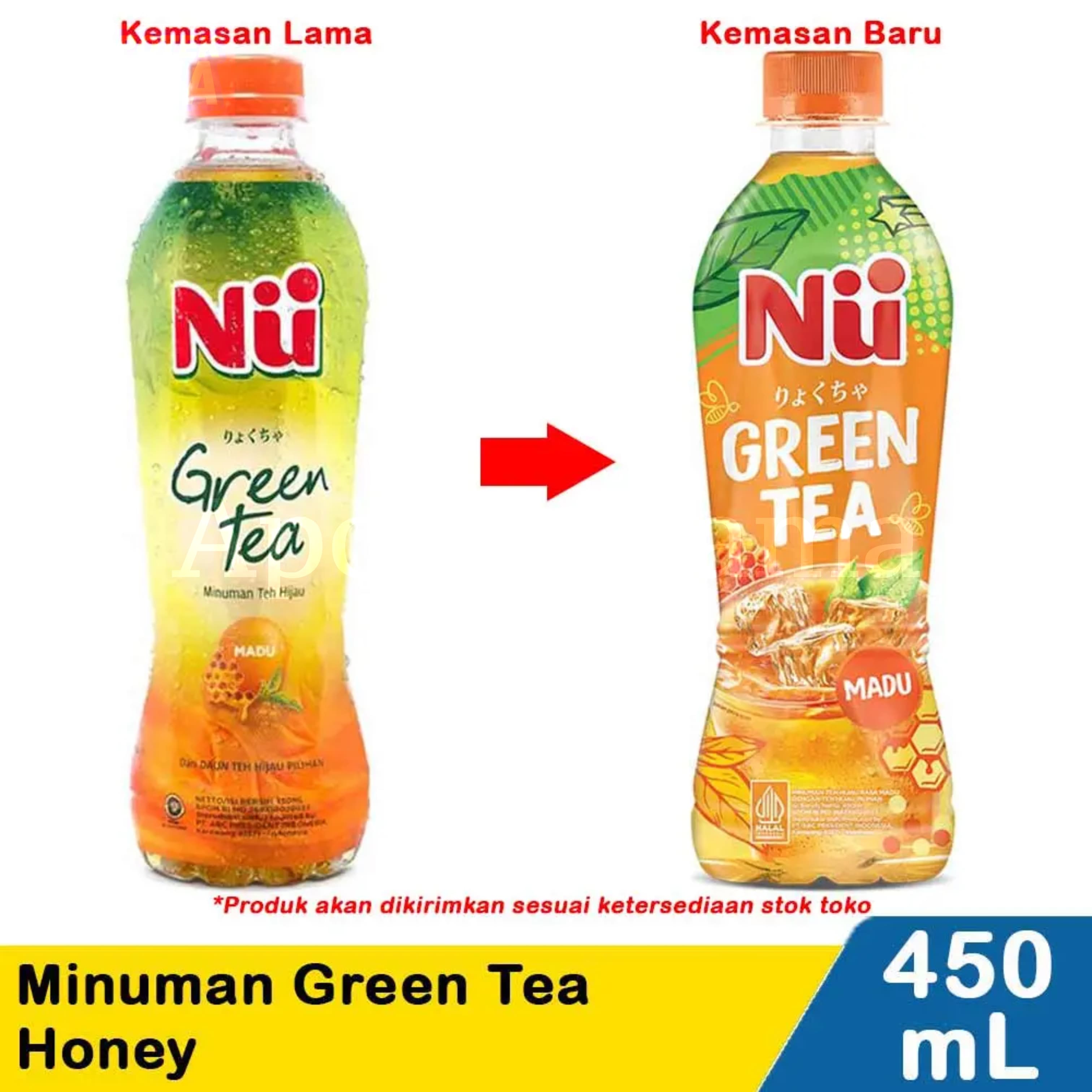 NU GREEN TEA MADU 450 ML 2