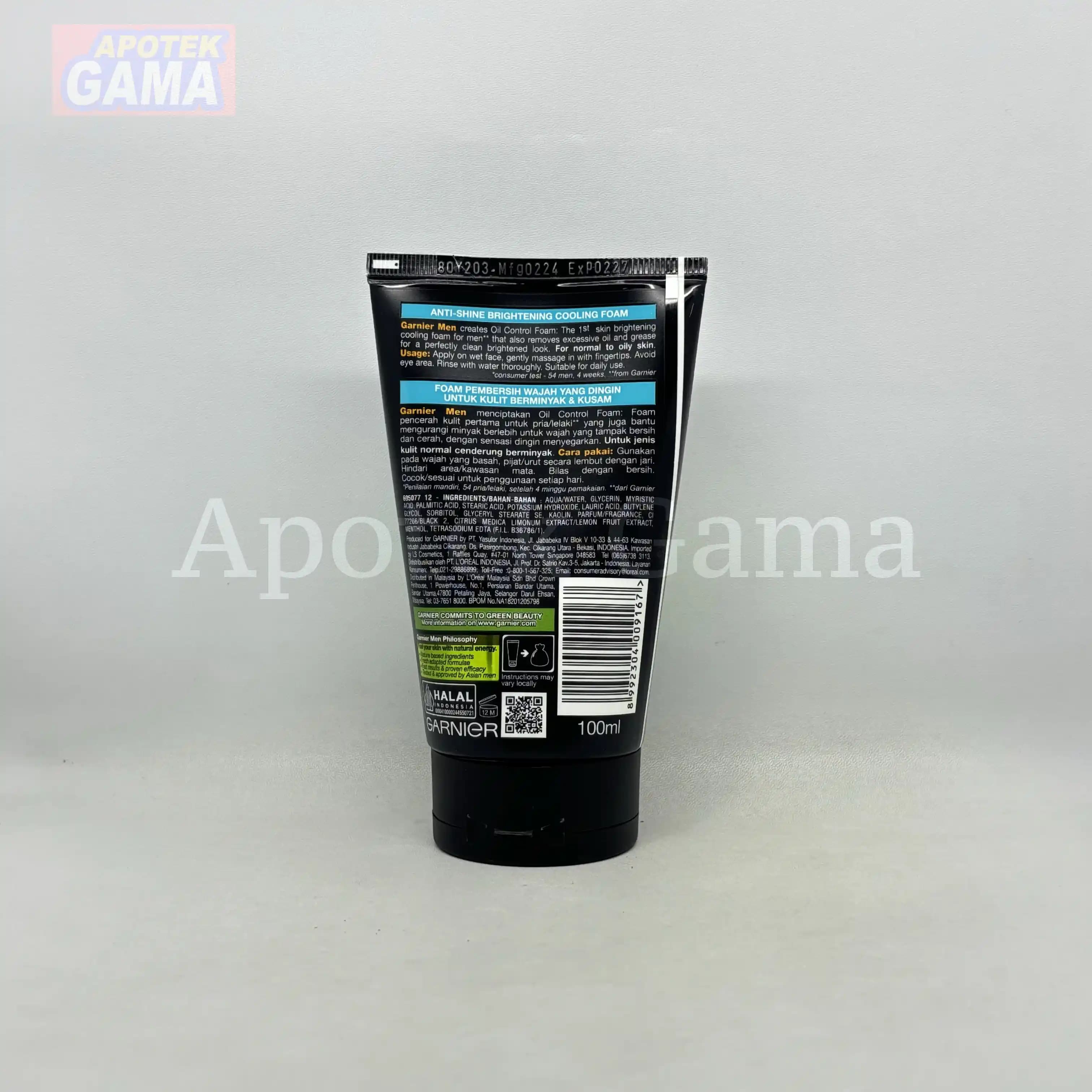 GARNIER MEN TURBO LIGHT OIL CONTROL 100 ml 4