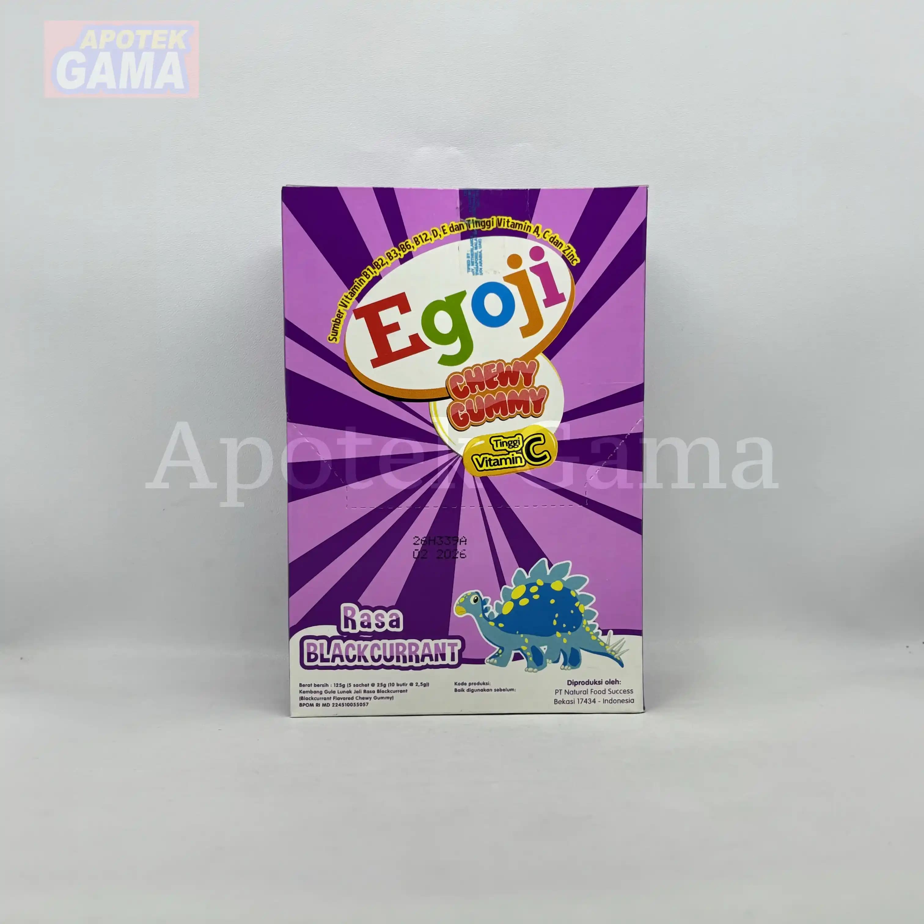EGOJI CHEWY GUMMY BLACKCURRANT 100G 3