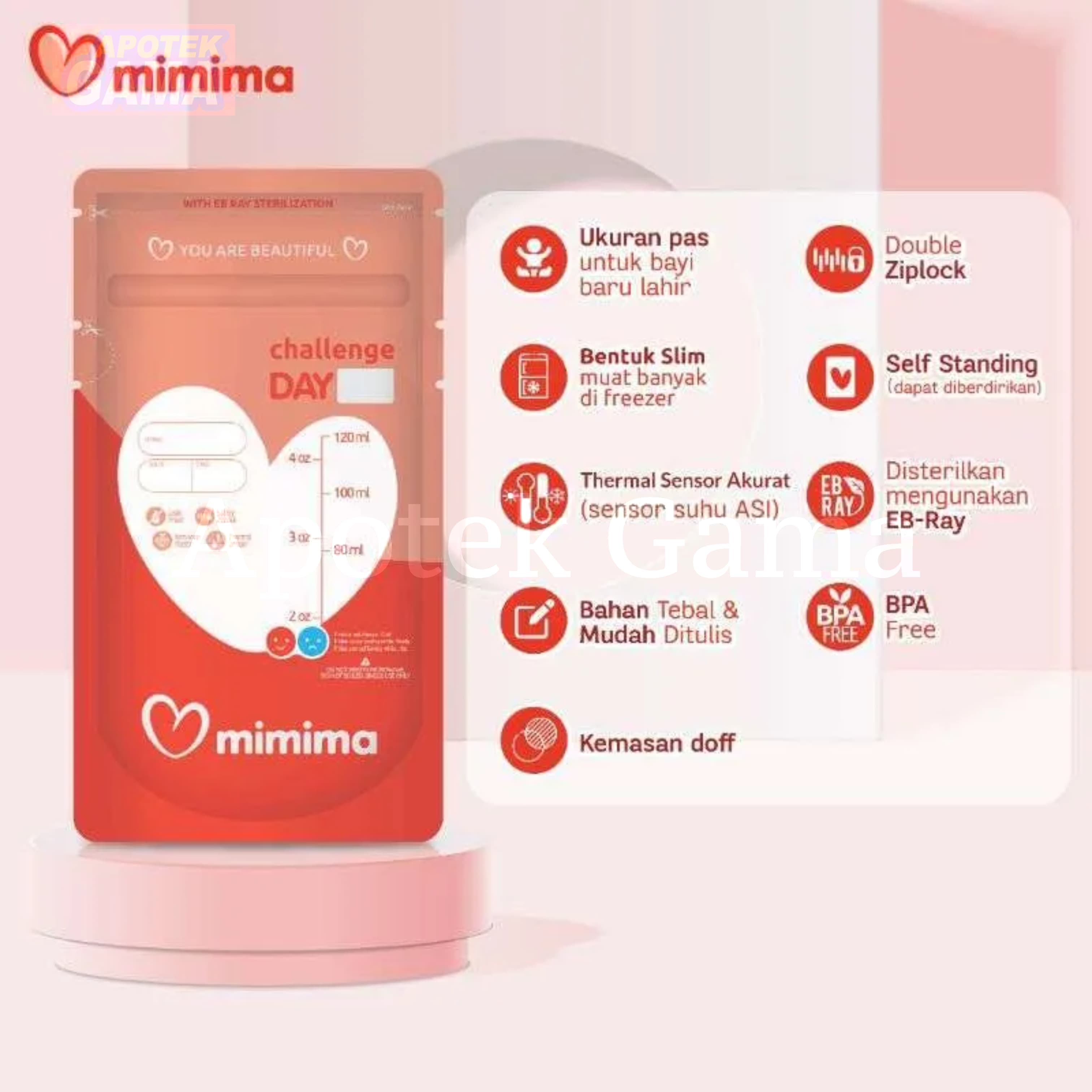 MIMIMA KANTONG ASI 30PCS 120ML 2