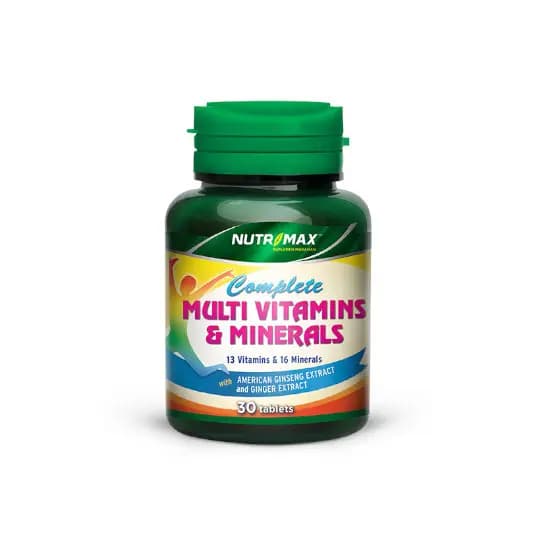 NUTRIMAX COMPLETE MULTIVITAMINS & MINERALS 30S