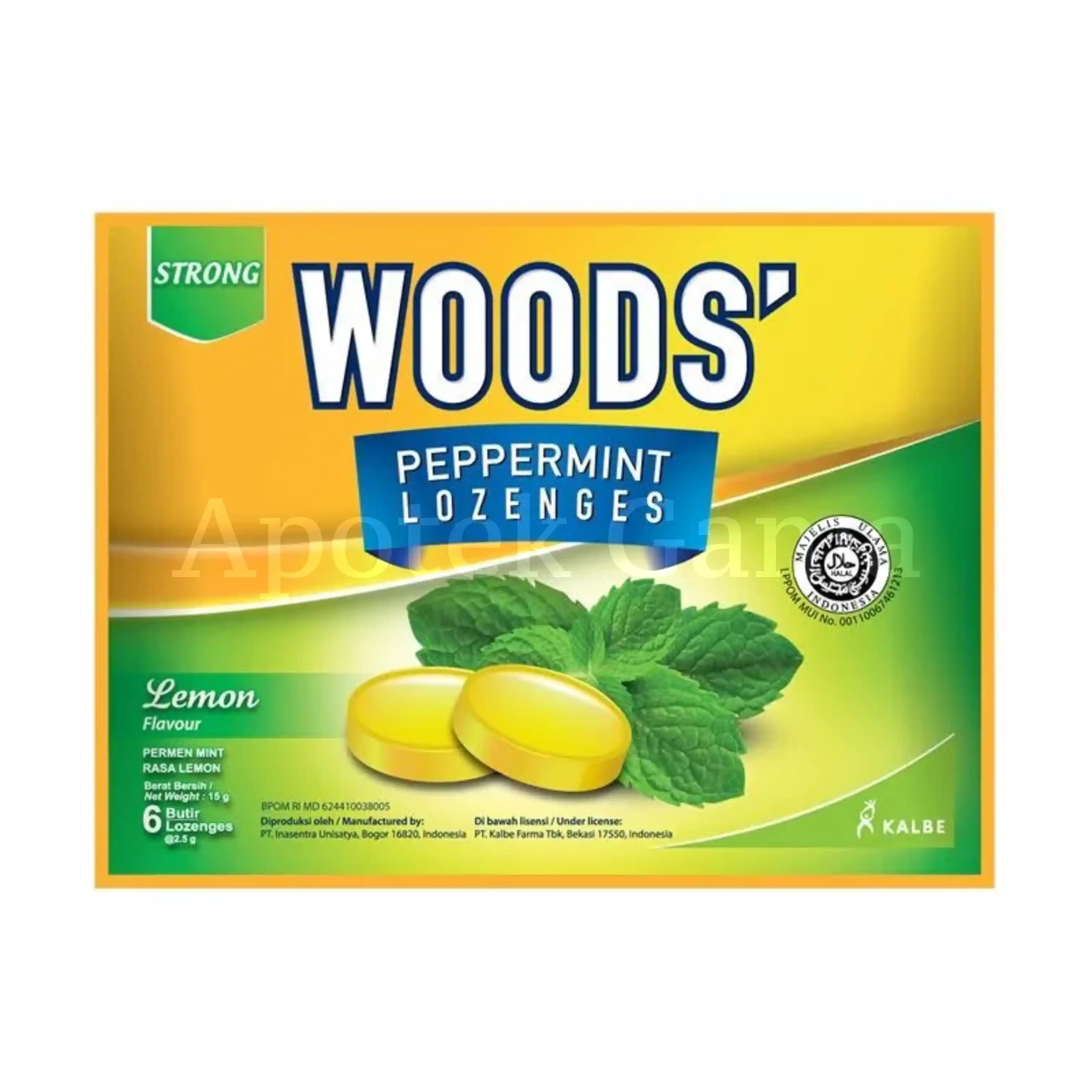 WOODS PEPPERMINT LOZ LEMON 2