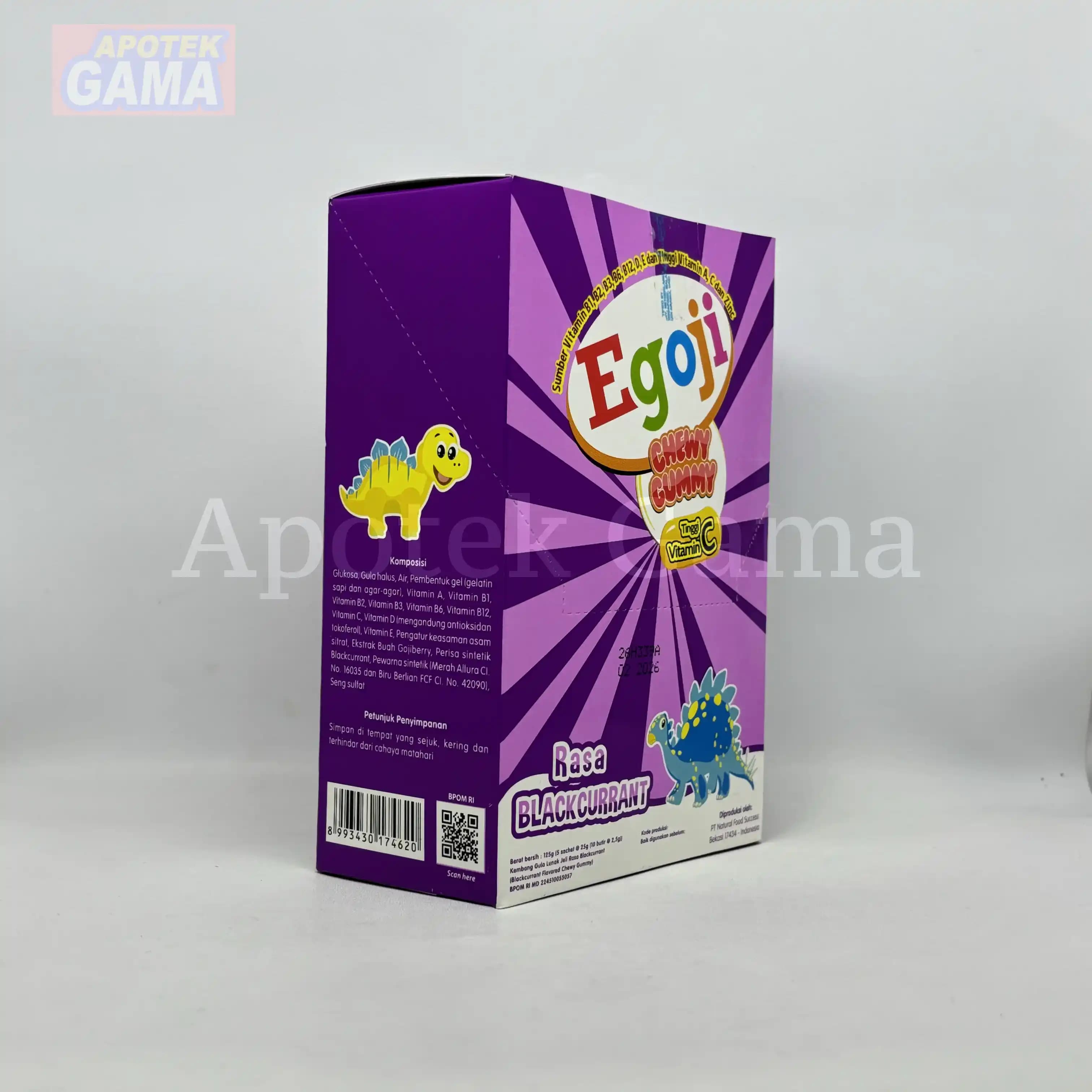 EGOJI CHEWY GUMMY BLACKCURRANT 100G 2
