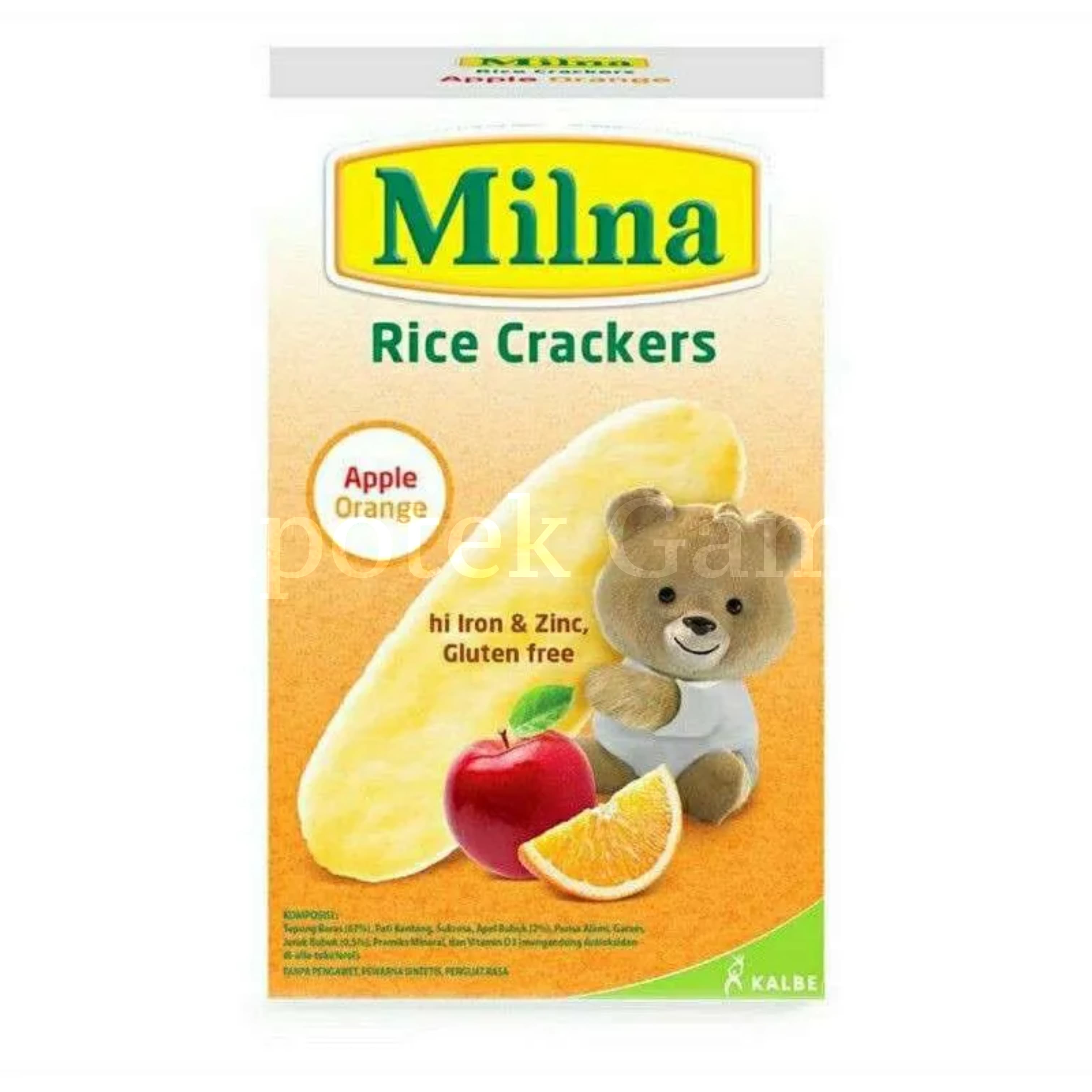 MILNA RICE CRACKERS APPLE ORANGE 20GR