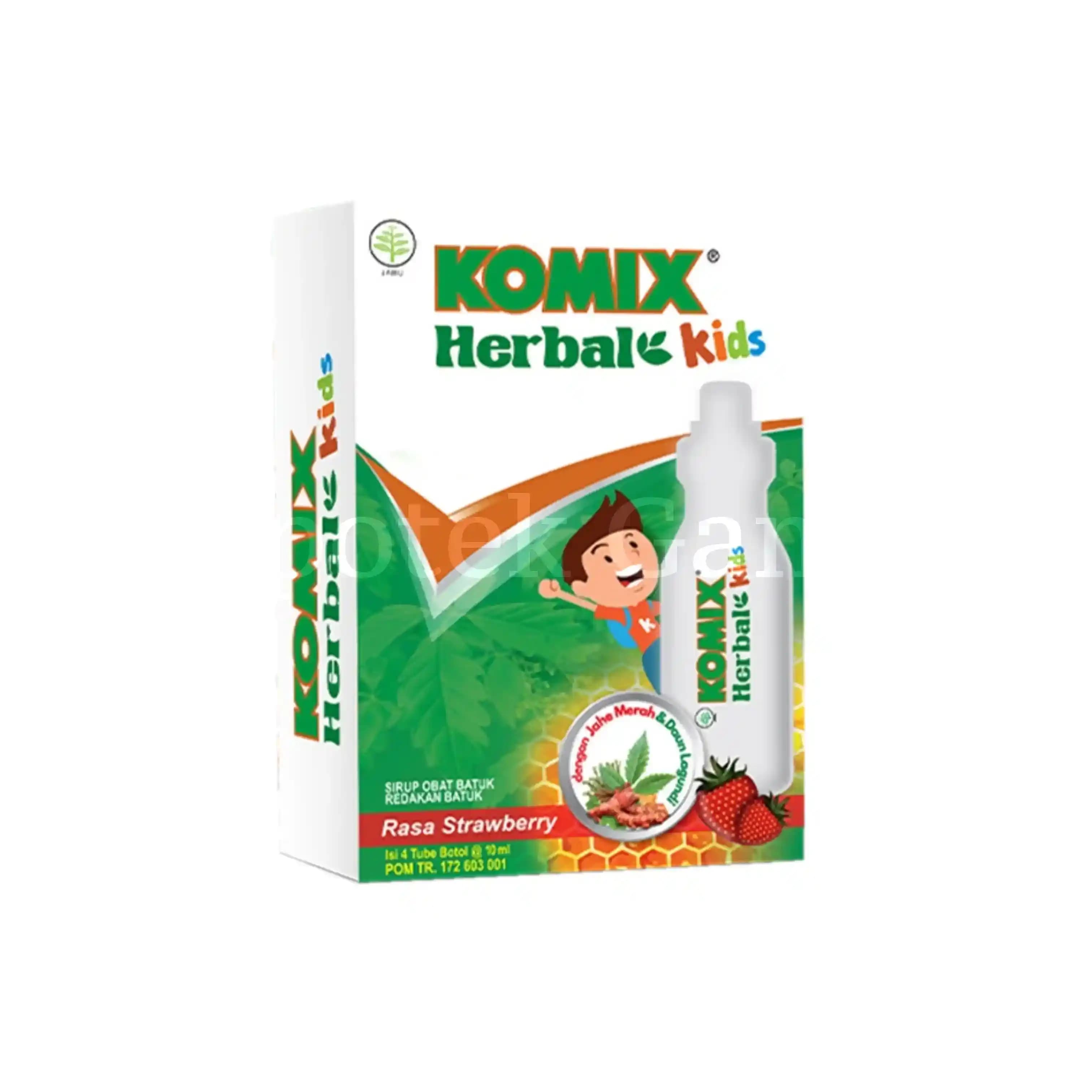 KOMIX HERBAL KIDS TUBE STRAWBERRY 10 ML  2
