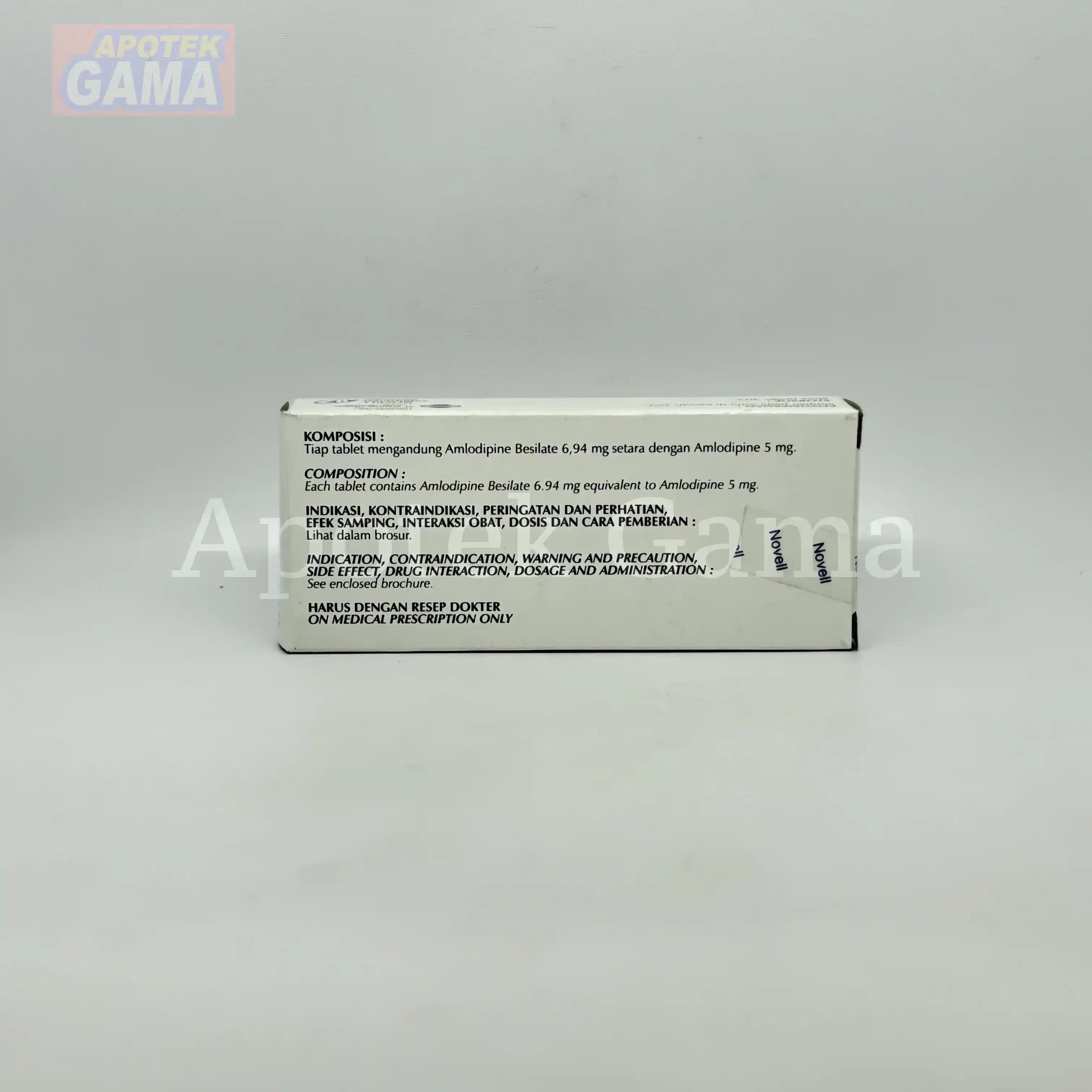 AMLODIPINE TAB 5 MG BRANDED NOVEL