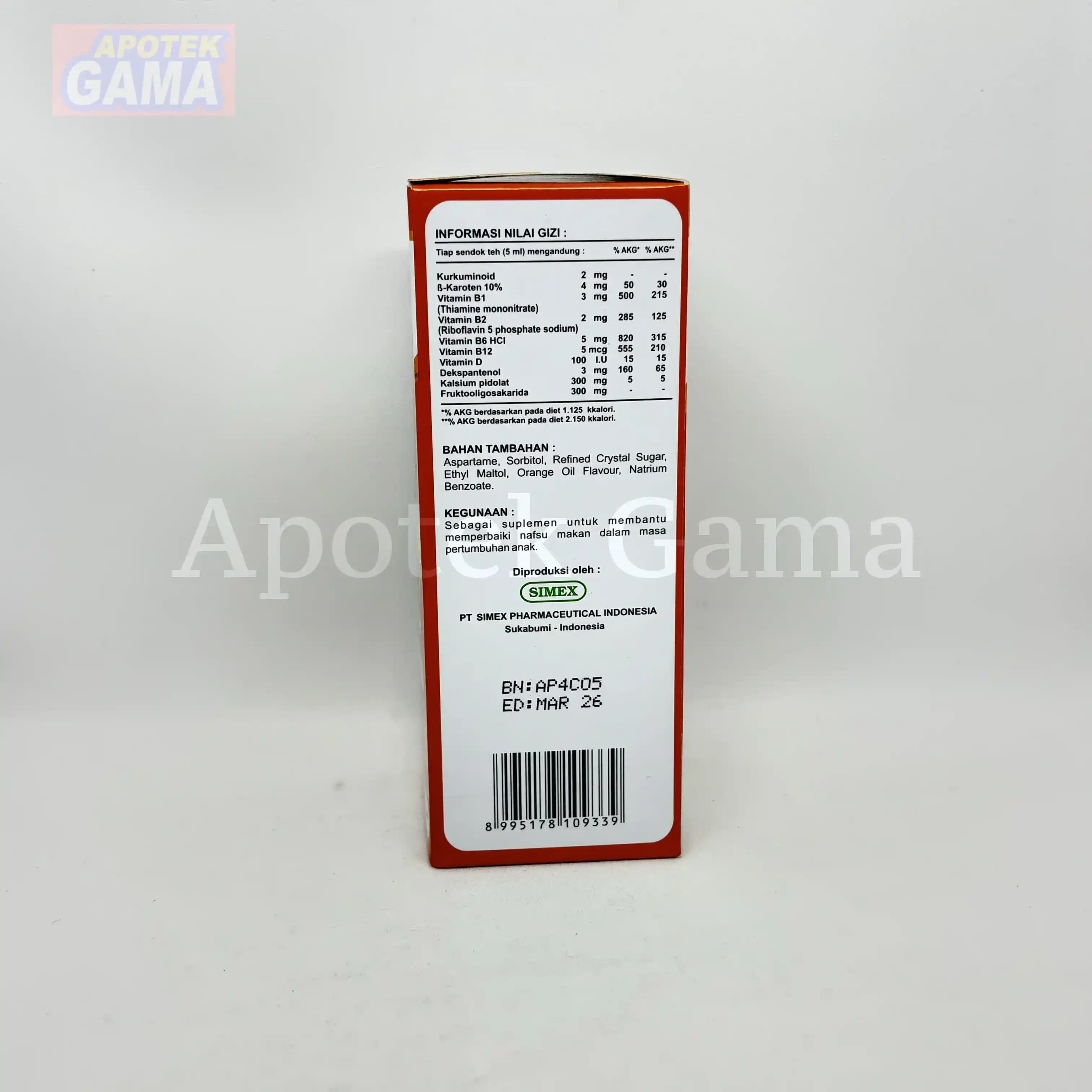 APECUR SYR 100 ML 4
