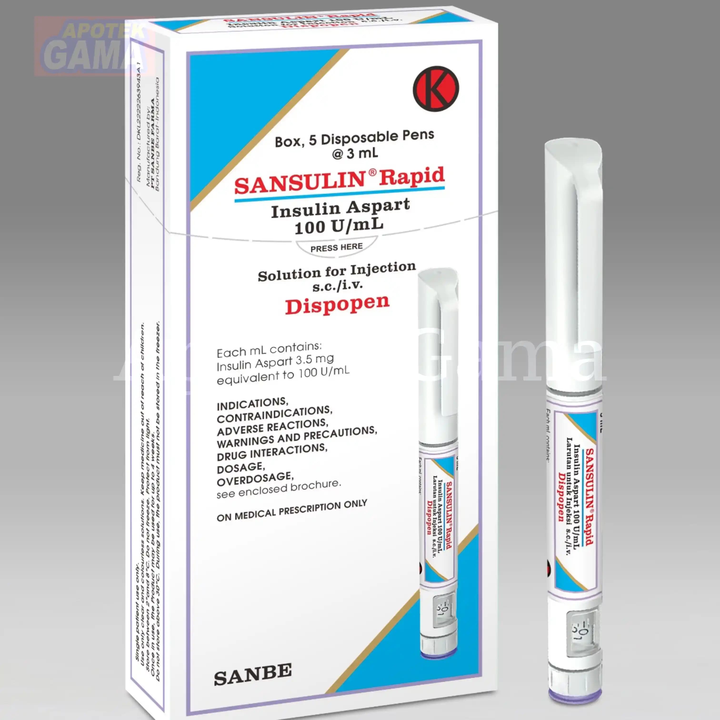 SANSULIN RAPID DISPOPEN 3ML 2