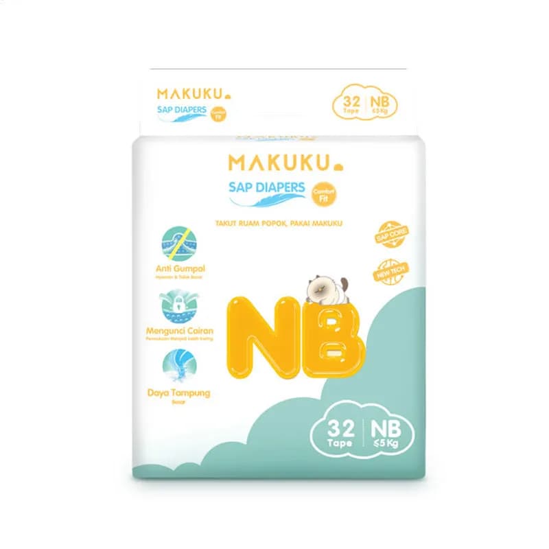MAKUKU DIAPERS COMFORT FIT NB32