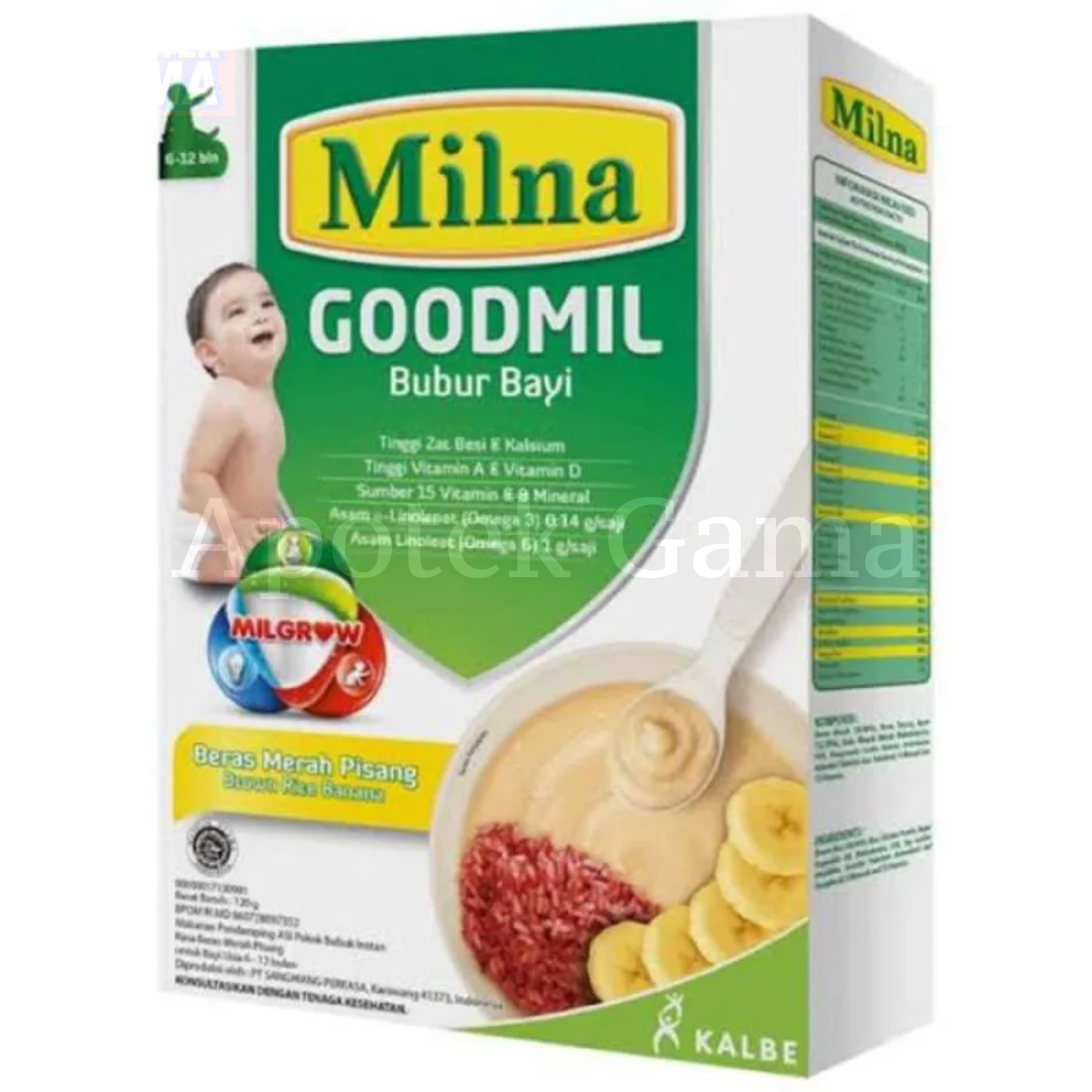 MILNA GOODMIL 6+ BERAS MERAH PISANG 120 GR 2