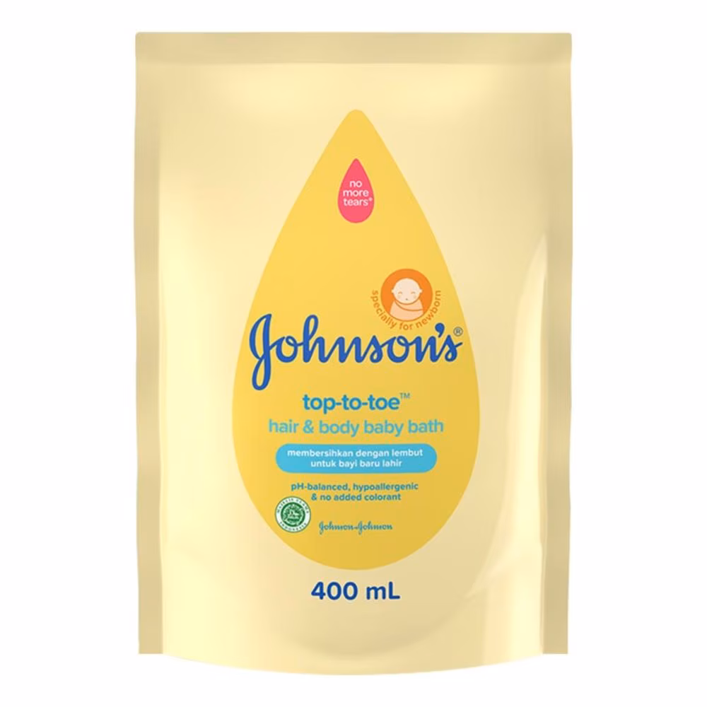 JOHNSONS BABY WASH TOP TO TOE REFILL 400 ML