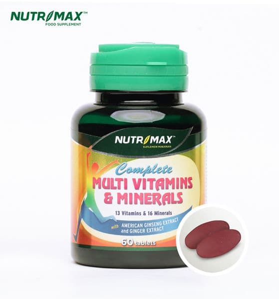 NUTRIMAX COMPLETE MULTIVITAMINS & MINERALS 60S 3