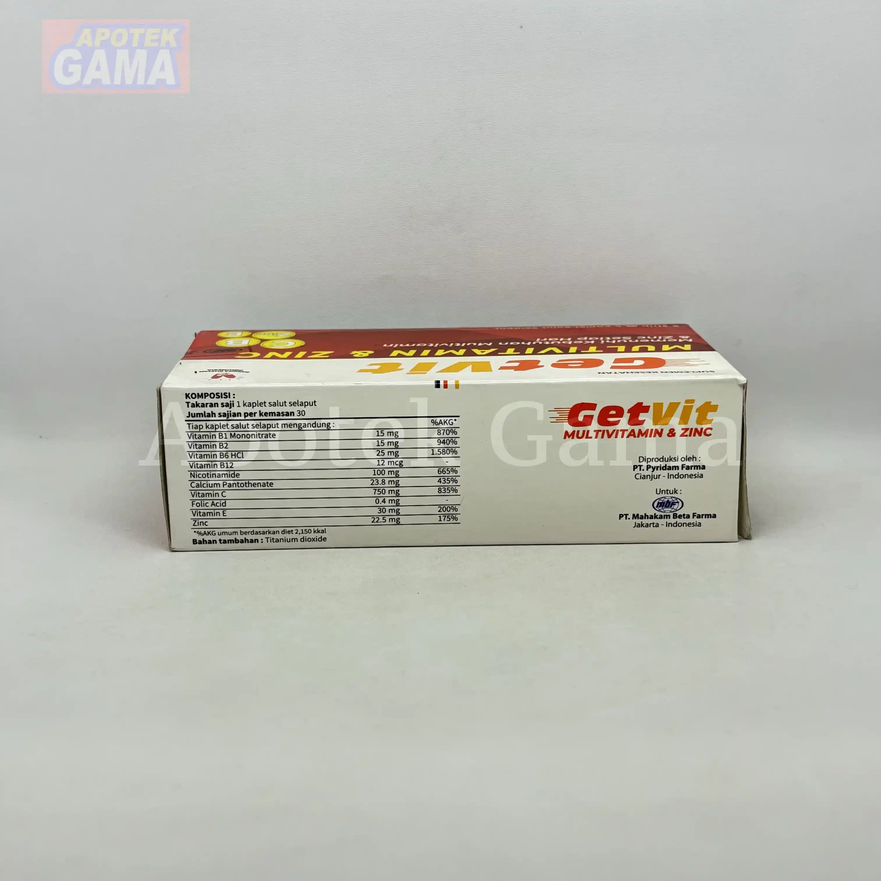 GETVIT MULTIVITAMIN ZINC 3