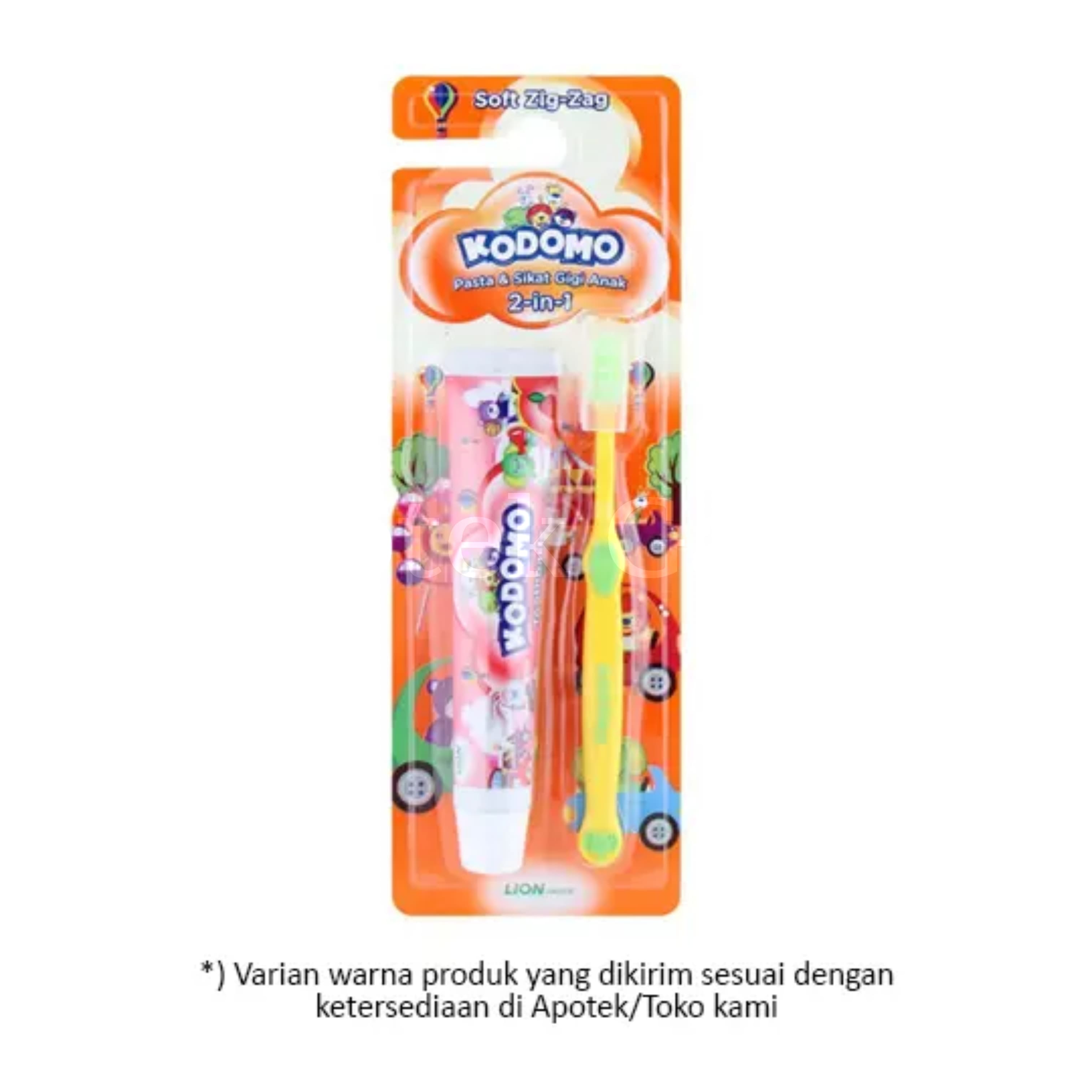 KODOMO TOOTH BRUSH  ZIGZAG REGULAR 2 IN 1 2