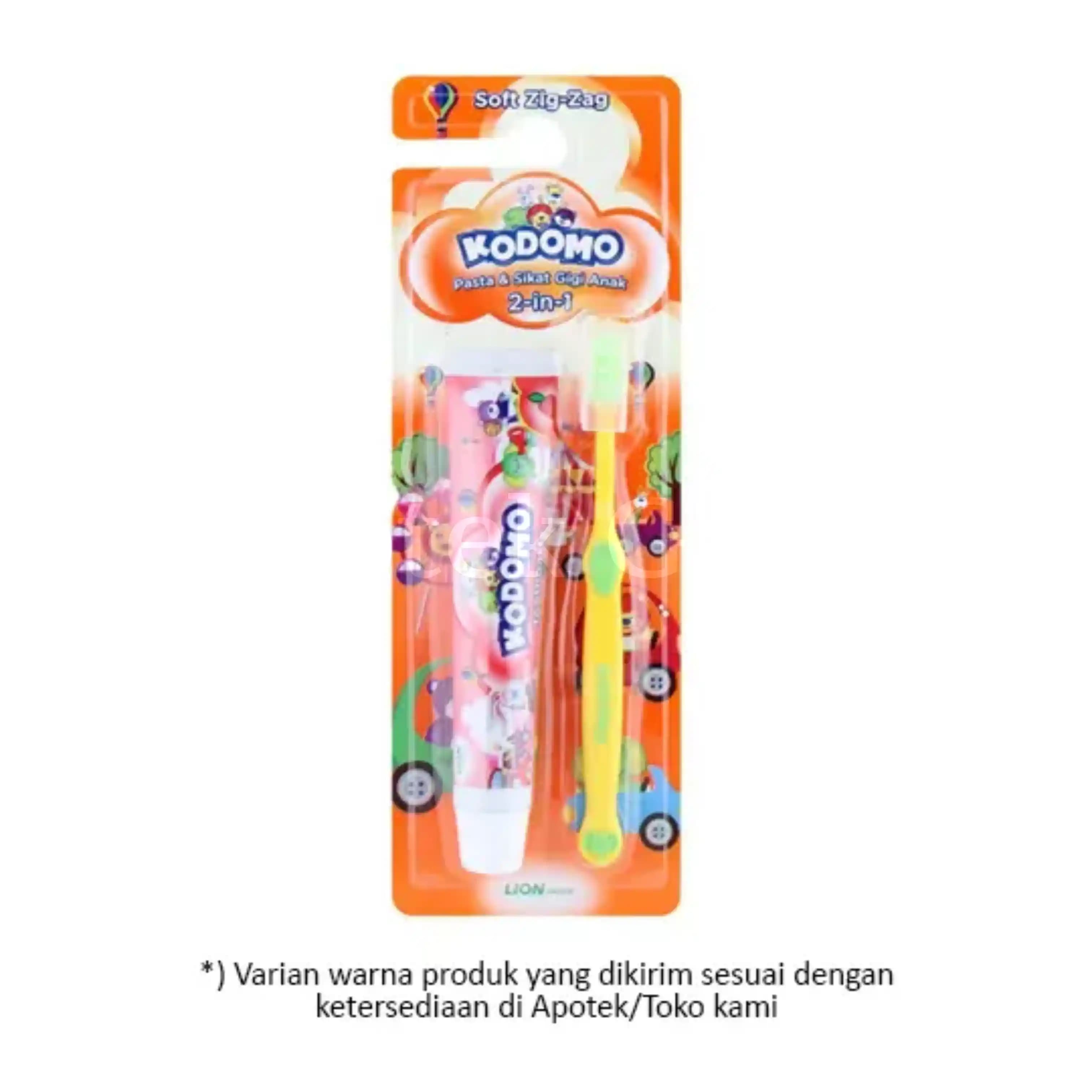 KODOMO TOOTH BRUSH  ZIGZAG REGULAR 2 IN 1