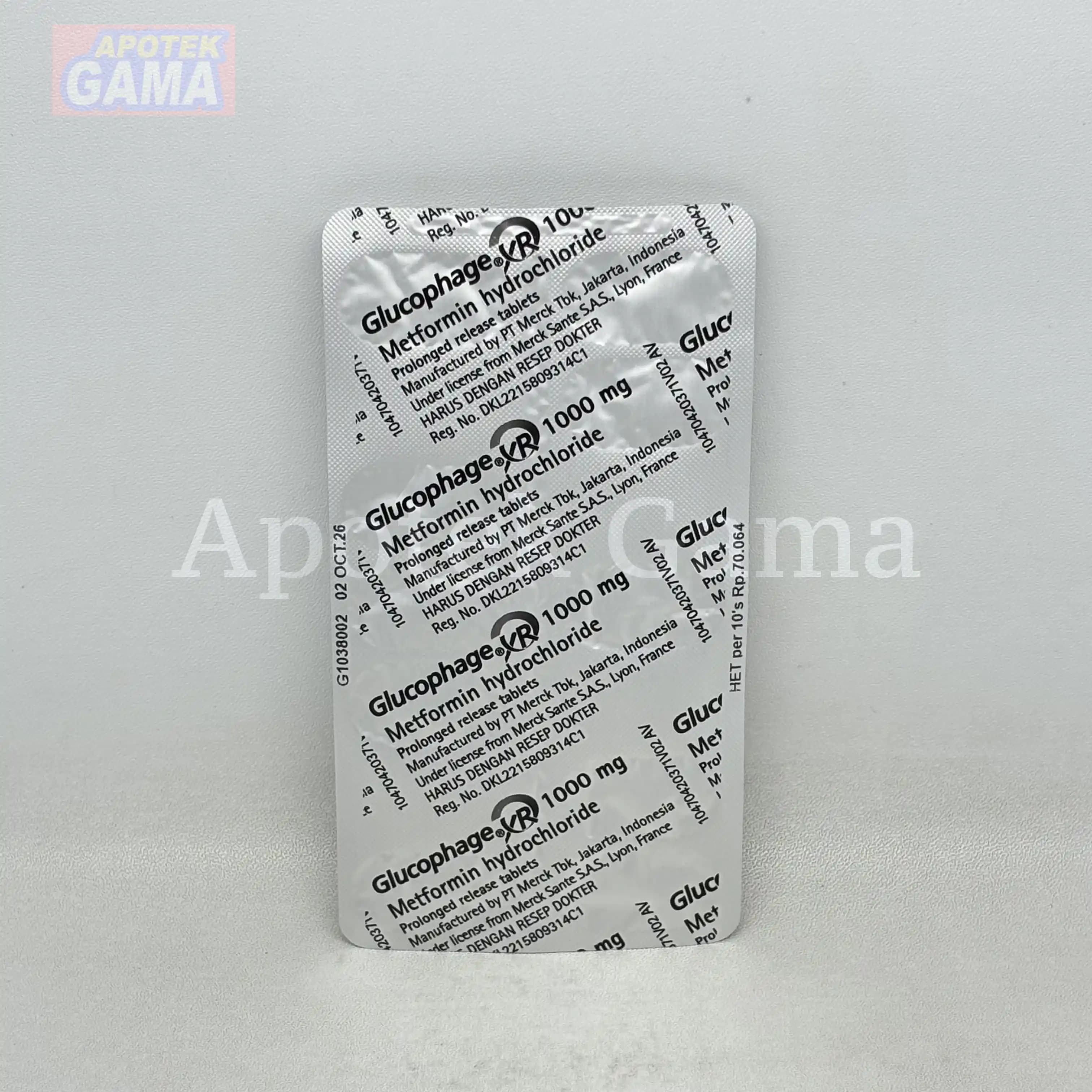 GLUCOPHAGE XR 1000 MG