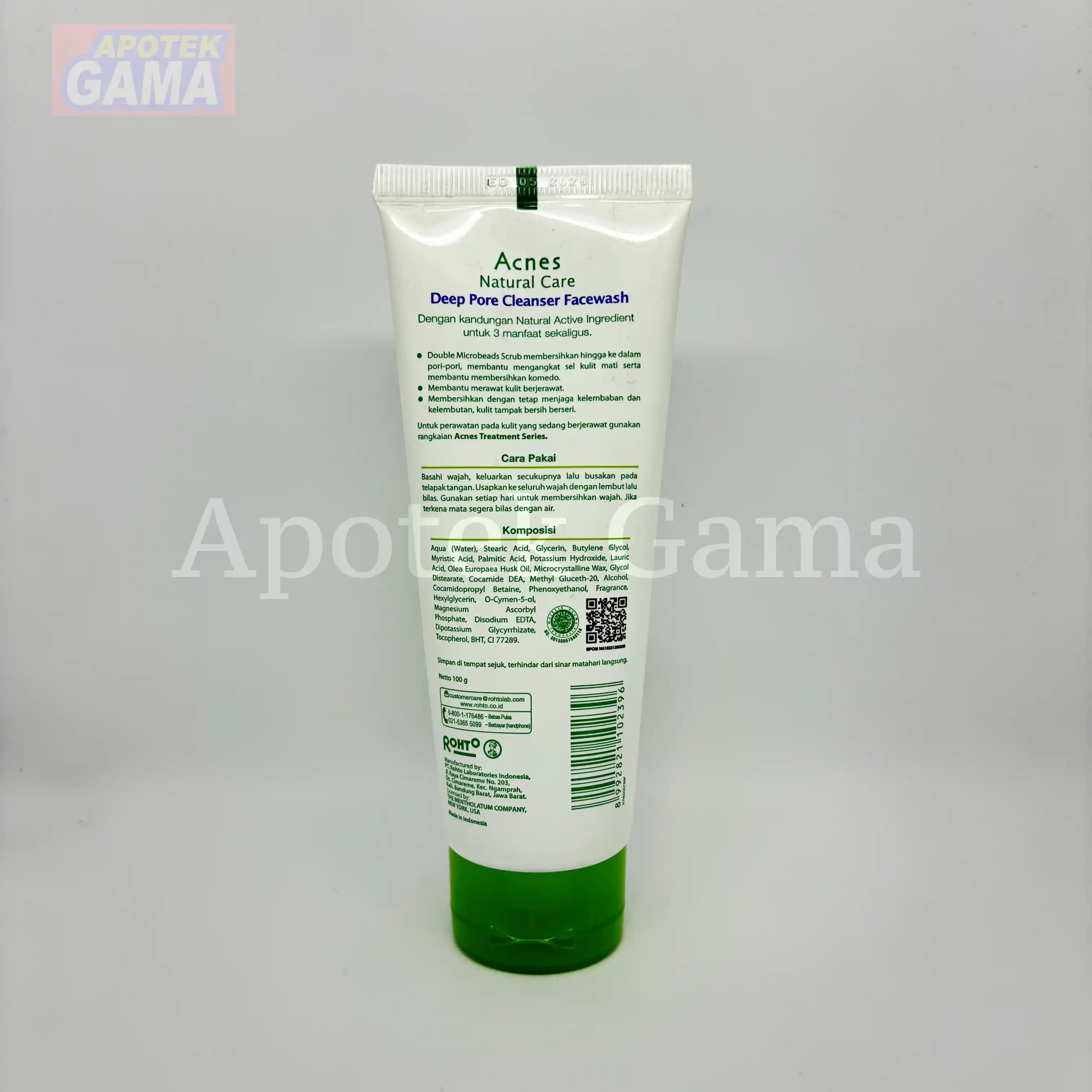 ACNES DEEP PORE CLEANSER FACEWASH 100GR 3