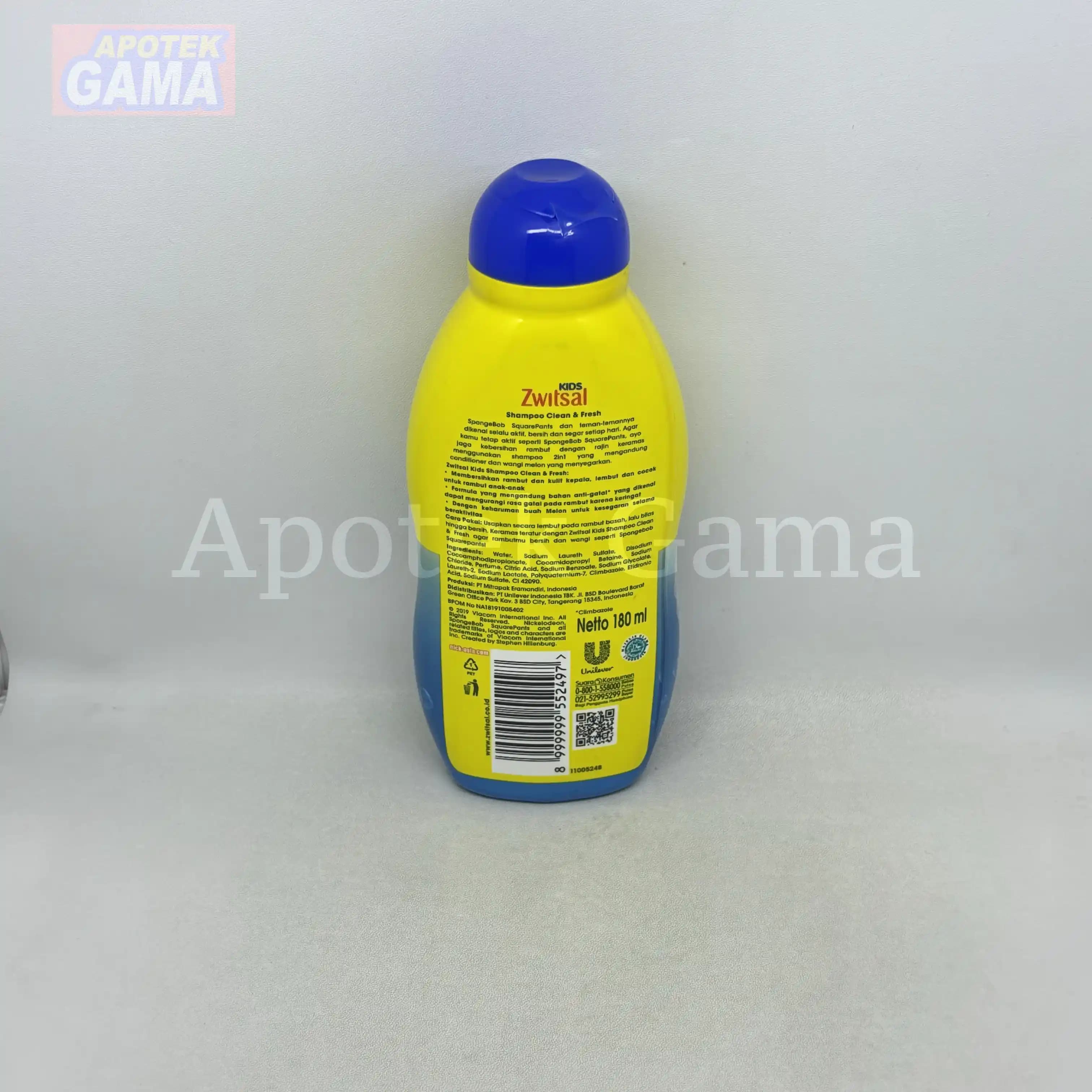 ZWITSAL KIDS SHAMPOO CLEAN & FRESH 180 ML 3