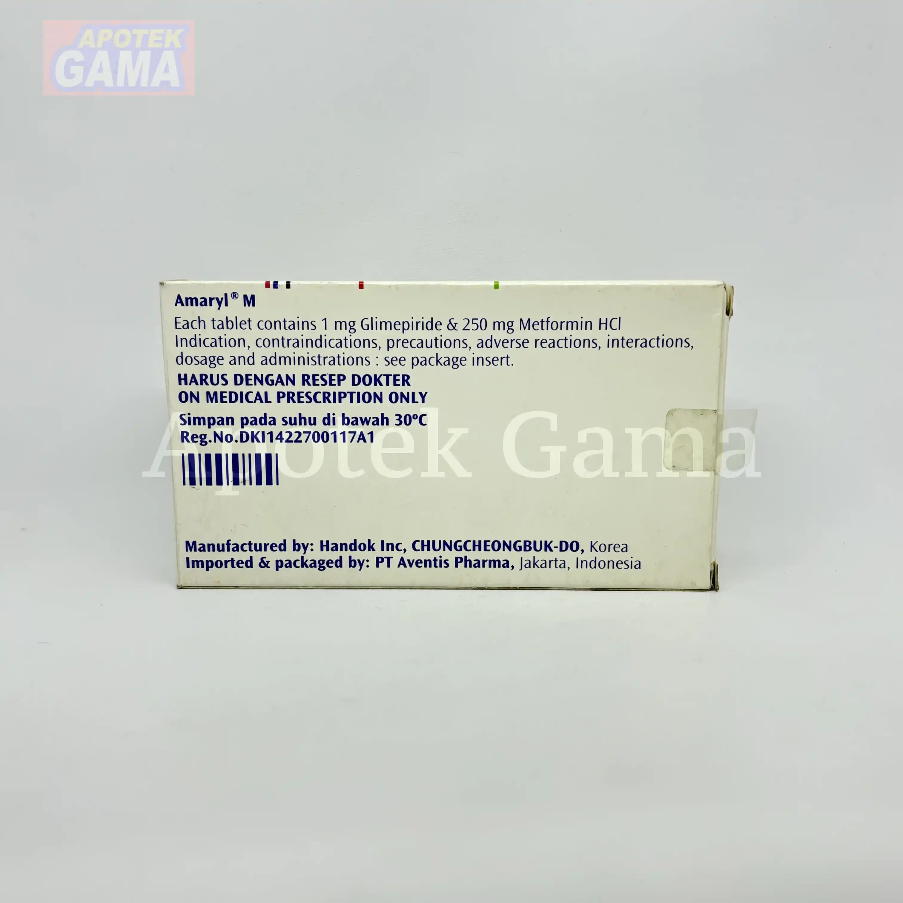 AMARYL M 1/250MG