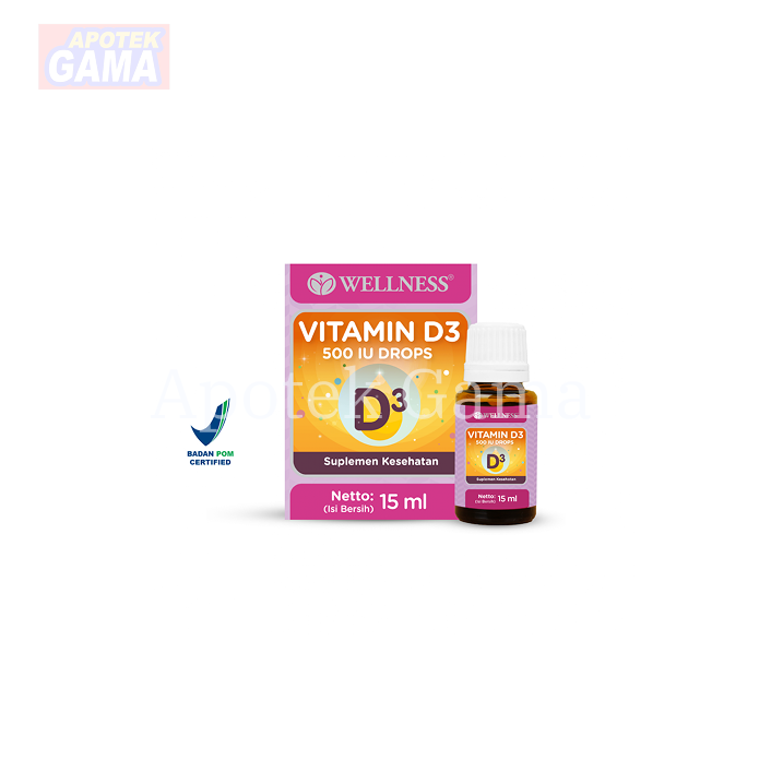 WELLNESS VIT-D3 500IU DROP 15ML