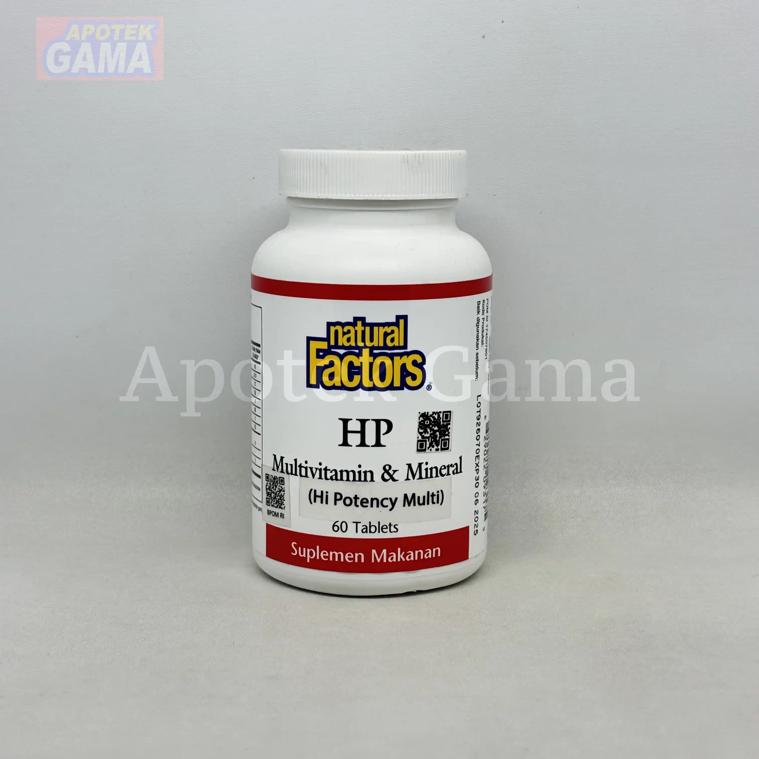 NATURAL FACTORS HP MULTIVITAMIN&MINERAL 60S 3