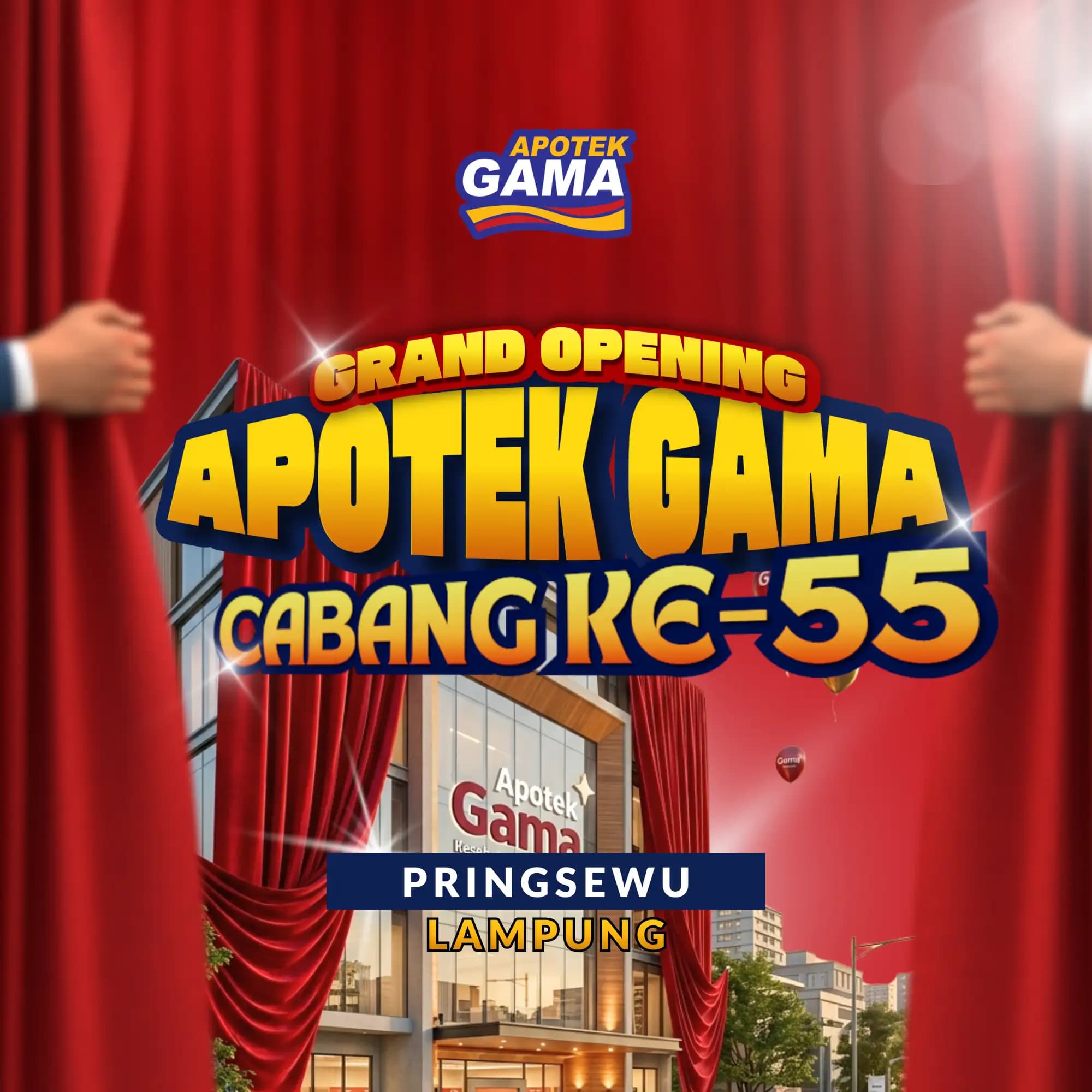 Apotek Gama Resmi Buka Cabang ke-55 di Pringsewu Lampung, Hadirkan Cek Kesehatan Gratis dan Hadiah Menarik